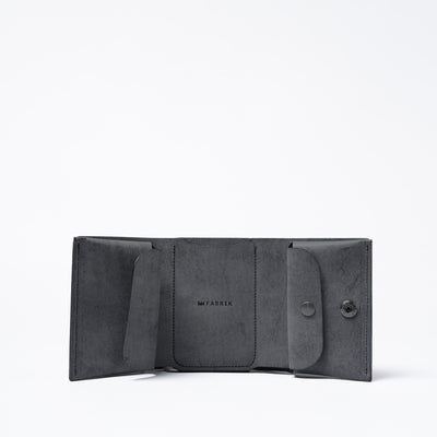 ＜FABRIK＞TRI-FOLD WALLET/墨綠色