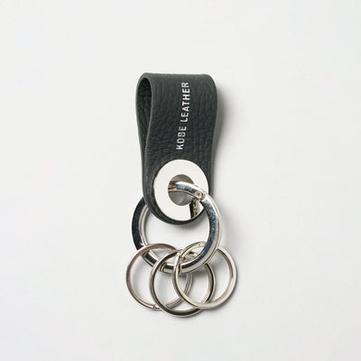 ＜kobe leather＞Key ring / Black