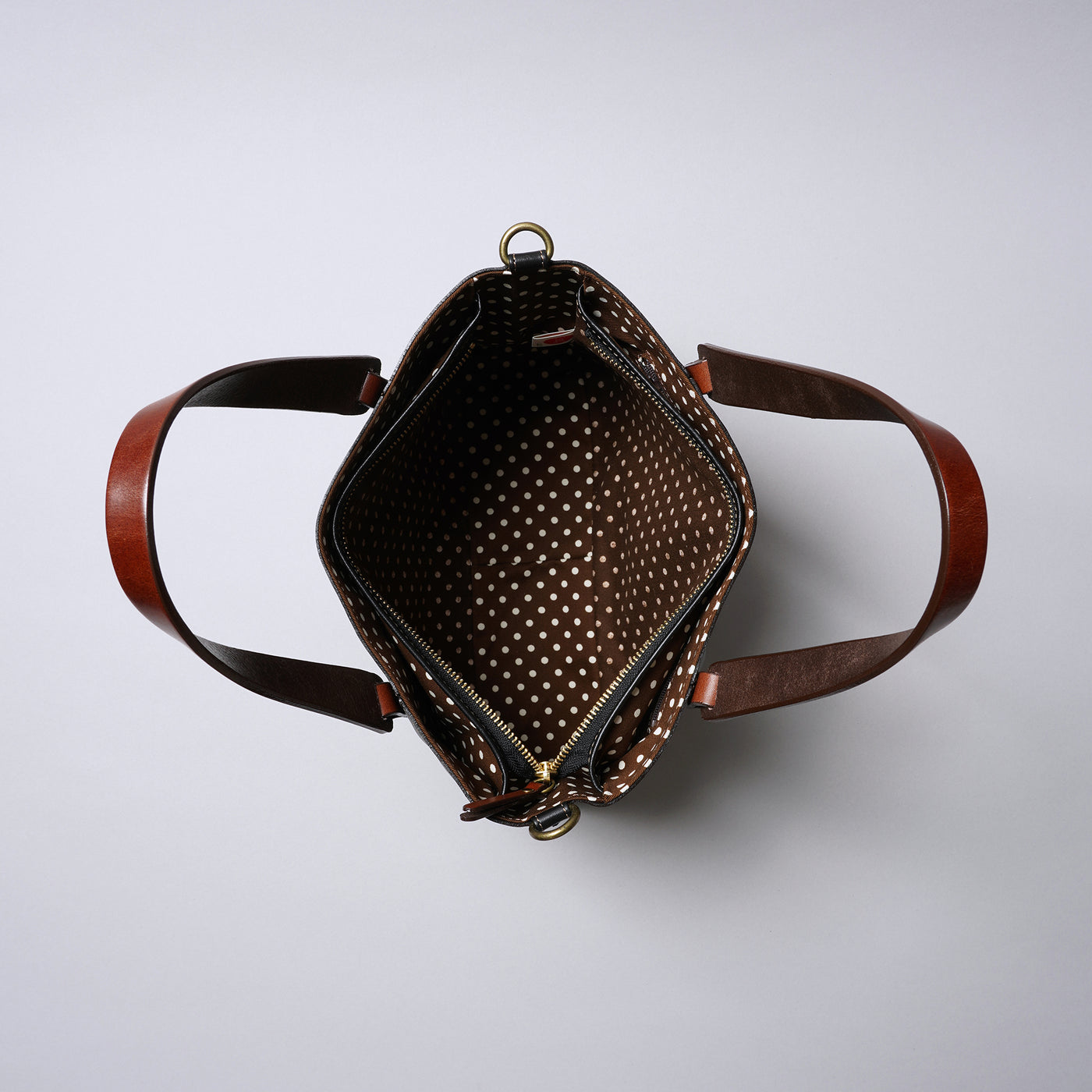 ＜レッセフェール＞サーチ ヌメ革コンビ 2way ハンドバッグ/ブラック