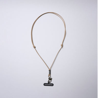 ＜センティ フラター ザ センシーズ＞スマホホルダー付きマルチレザーストラップ（プルアップフック）/ブラック