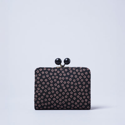 ＜kissora＞古都印傳 口金短夾/龜甲米