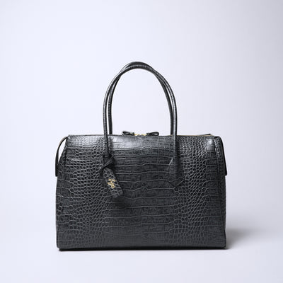 ＜レグ＞クローマ 大きめA4トートバッグ/ブラック