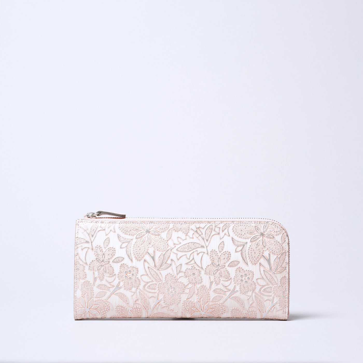 <ARUKAN> Claire L Zip Long Wallet / Pearl White