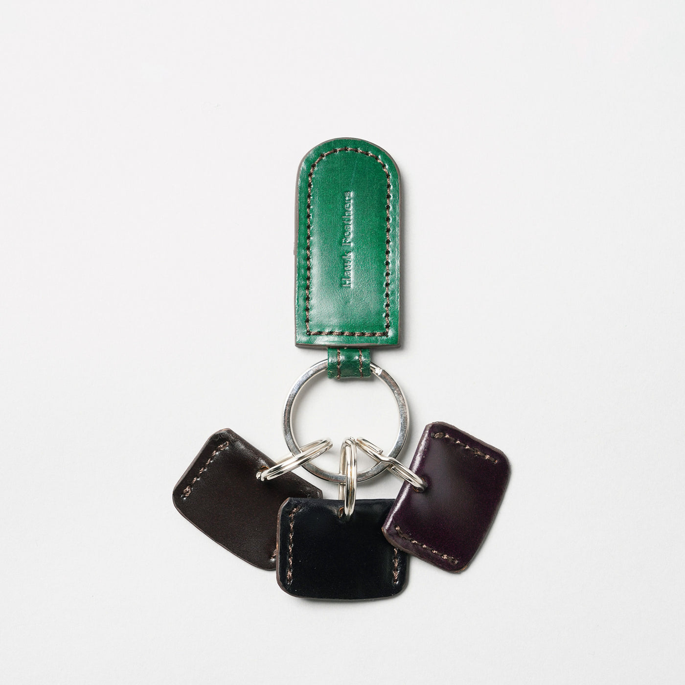 <Hawk Feathers> Cordovan Key Holder / Green