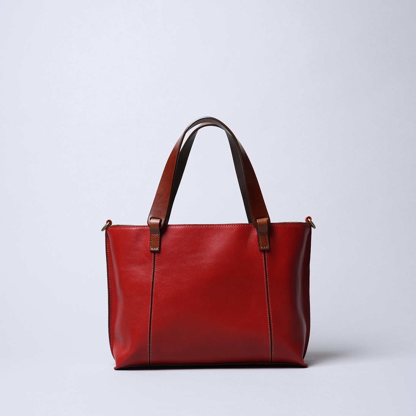 ＜レッセフェール＞サーチ ヌメ革コンビ 2way ハンドバッグ/レッド