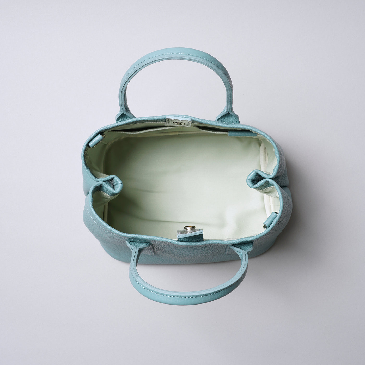 <itten-itten> Leather Mini Tote (w/ D) / Pistachio