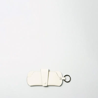 ＜KOBE LEATHER＞Glasses case/象牙白