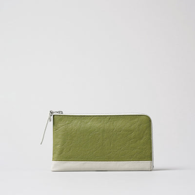 <numeri> Sottile Bi-Color L Zipper Long Wallet / Red x Navy