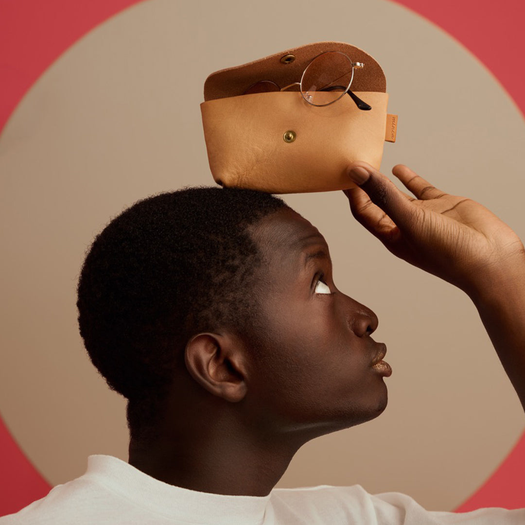 <minca> Leather Pouch 02/ S / Tan