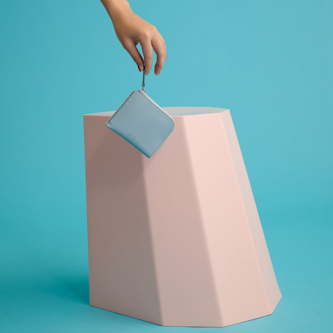 ＜ESTINE＞Alonge SG系列 L型方形錢包/淺藍色