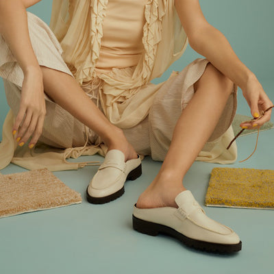 <Liberato>  Tatami Loafer Slipper / White