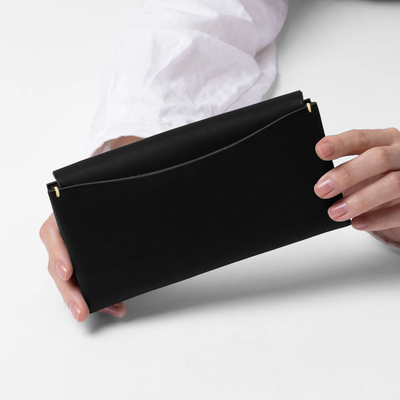 ＜Customized long wallet, black