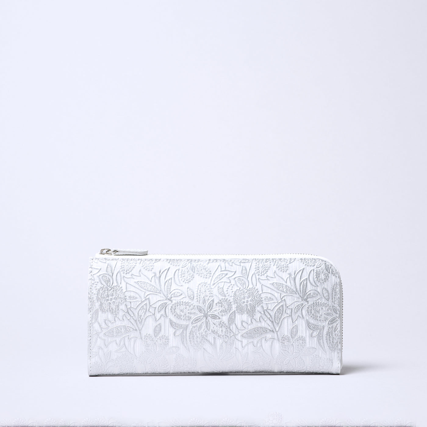 <ARUKAN> Claire L Zip Long Wallet / Pearl White