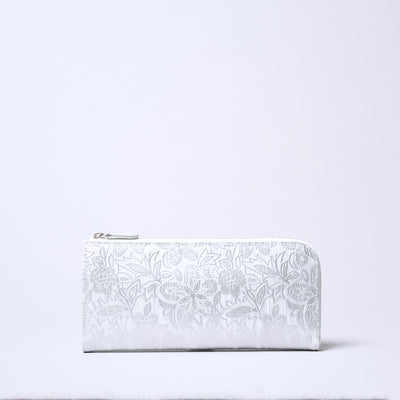 <ARUKAN> Claire L Zip Long Wallet / Pearl White