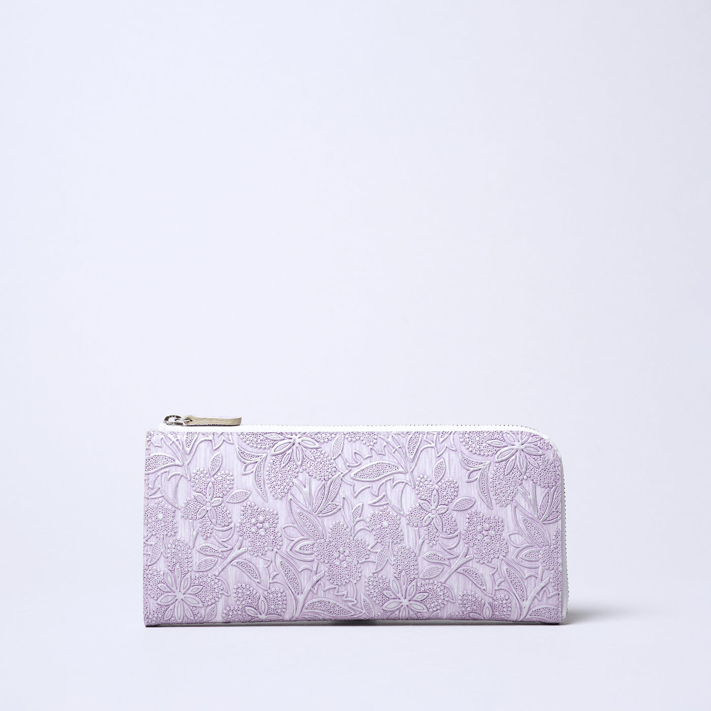 <ARUKAN> Claire L Zip Long Wallet / Pearl White