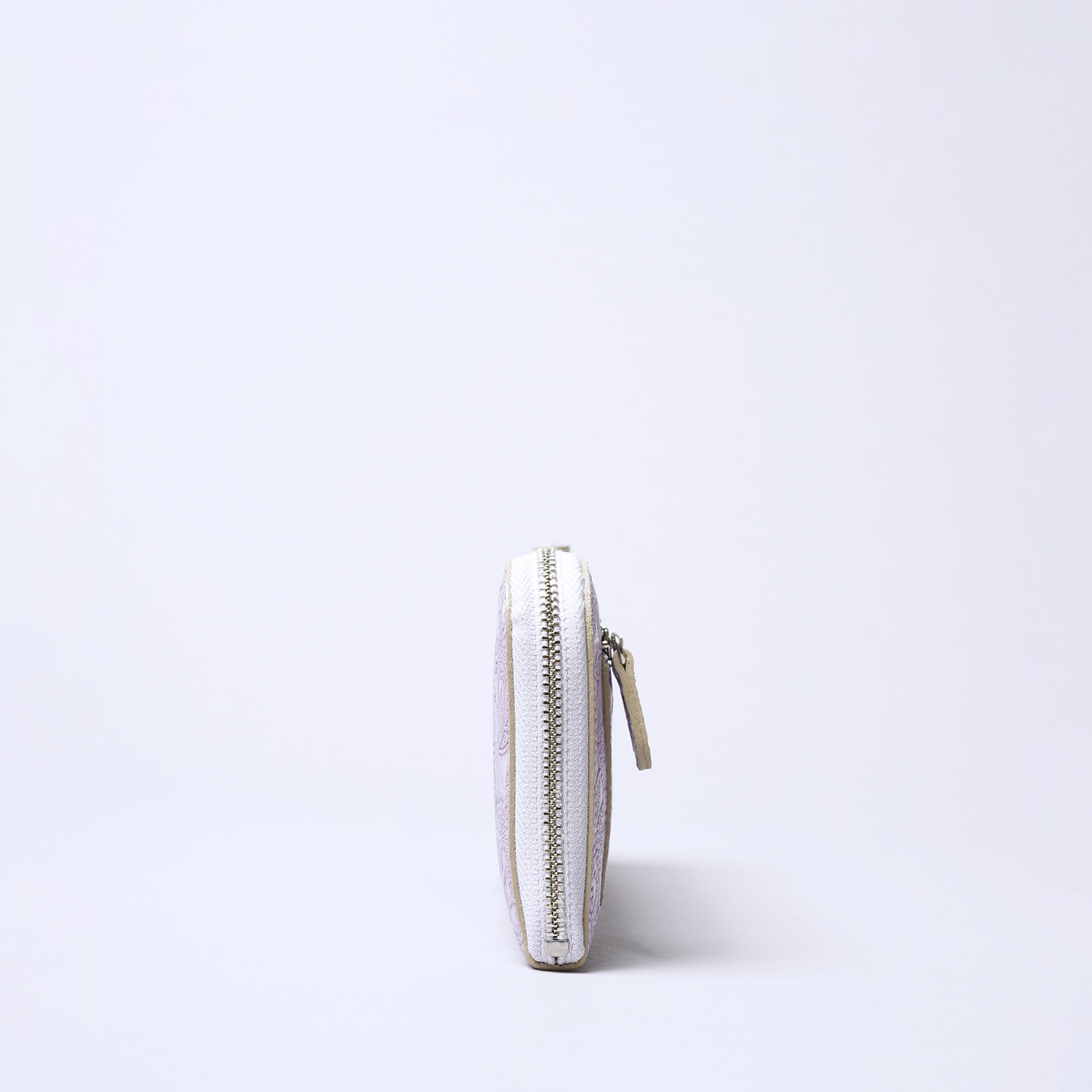 <ARUKAN> Claire L Zip Long Wallet / Pearl White