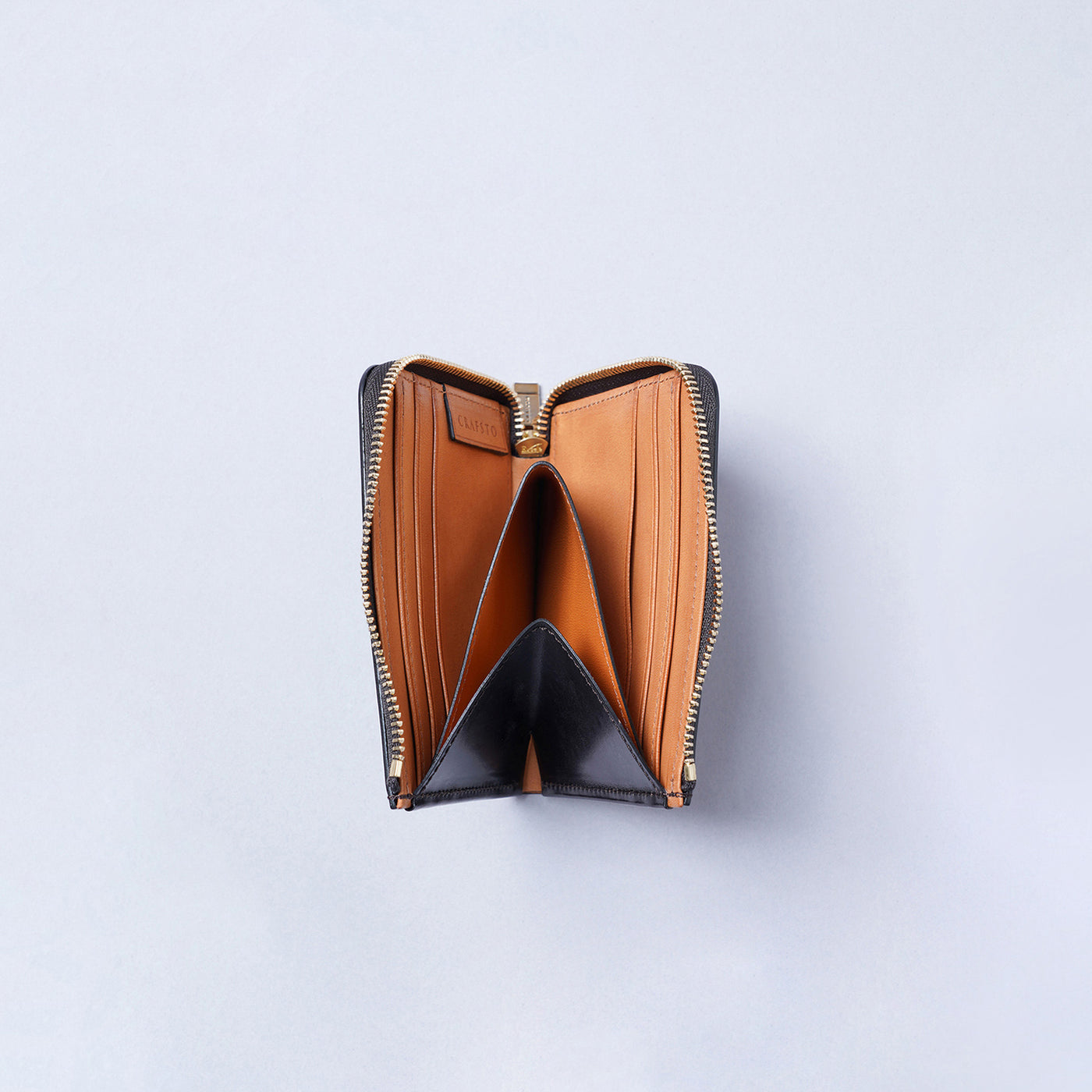 ＜CRAFSTO＞Bridle Leather L型拉鍊錢包/藏青色