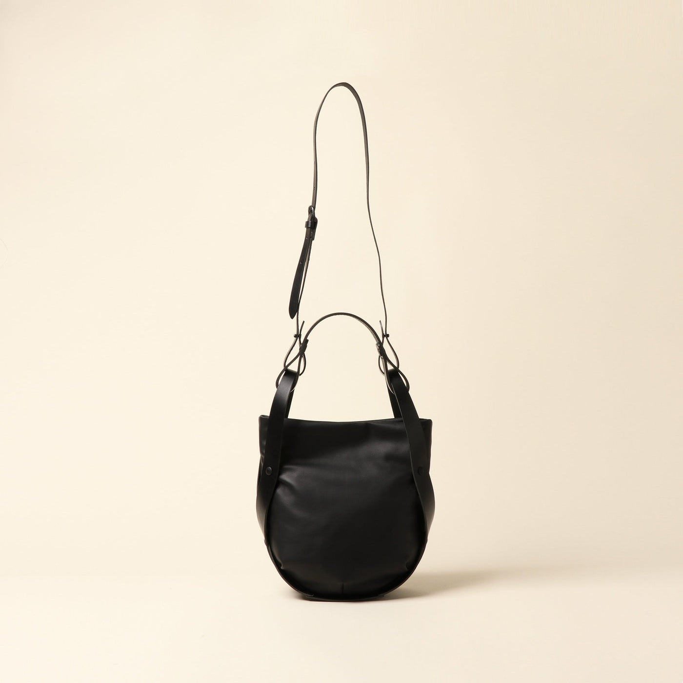 <Estine> Cradle series leather 2-way bag / black