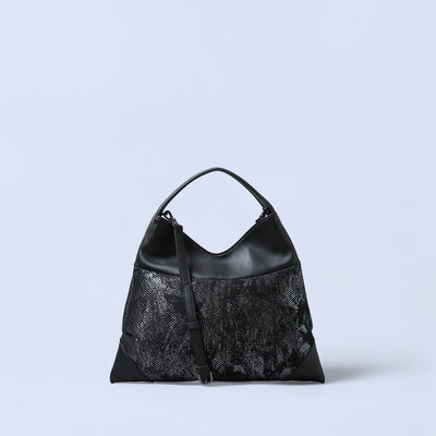 ＜ESTINE＞Oblique系列 兩用型肩背包/黑色