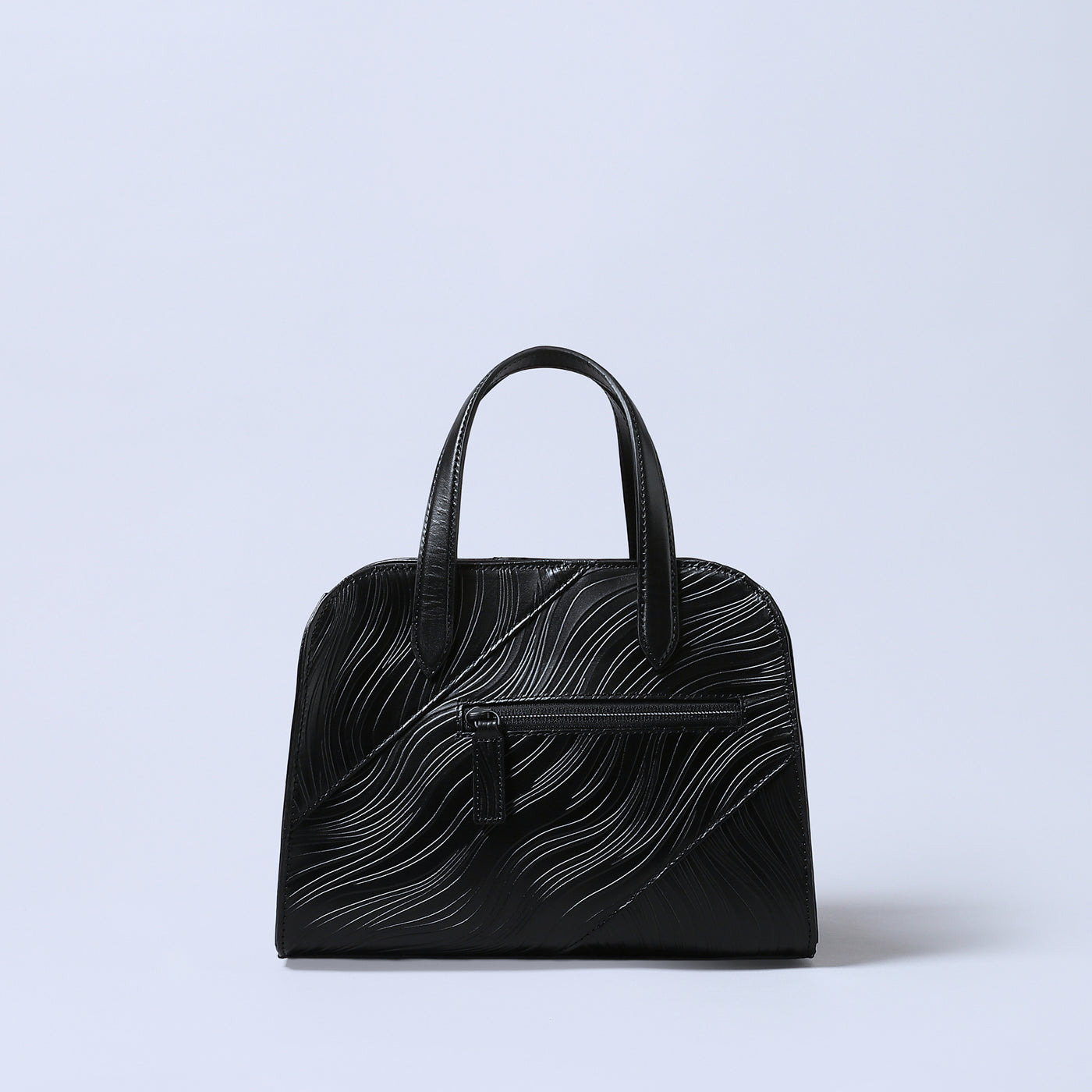 ＜ESTINE＞Noirism系列 兩用型皮革手提包/黑色