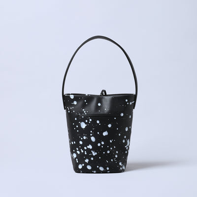 ＜エスティーヌ＞パルスシリーズ レザーペイントハンドバッグ/ブラック