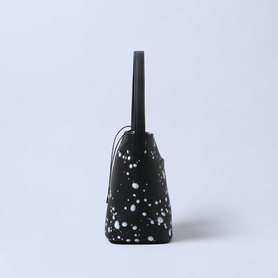 ＜エスティーヌ＞パルスシリーズ レザーペイントハンドバッグ/ブラック