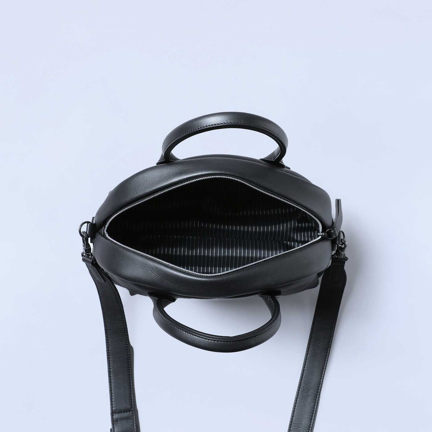 ＜ESTINE＞Minula系列 兩用皮革手提包/黑色