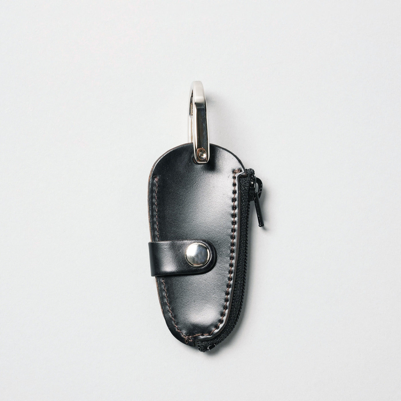 <Hawk Feathers> Cordovan Key Case with Zipper / Black