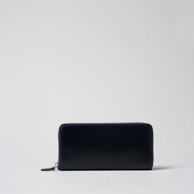 <Hawk Feathers>  Round Zipper Long Wallet / Navy