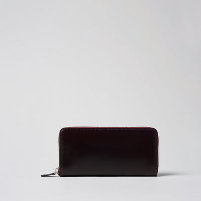 <Hawk Feathers>  Round Zipper Long Wallet / Black