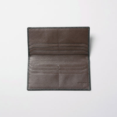 <Hawk Feathers>  Kuro-zan Leather Lacquered Billfold / Black