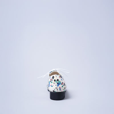 <KUTSUNE> BLUCHER STRAIGHT CHIP /  Liberty Dot White (Multi)