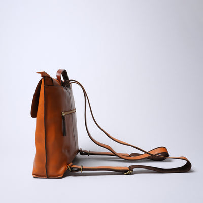 <Laisser Faire> Search Vegetable Tanned Combination Back Pack / Camel