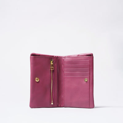 <Neutral Gray>  NP135 Husky Short Wallet / Bordeaux