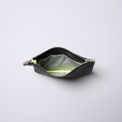 <SENTI FLATTER THE SENSES> Super Lightweight Dyneema Leather Ring Pouch M / All Black