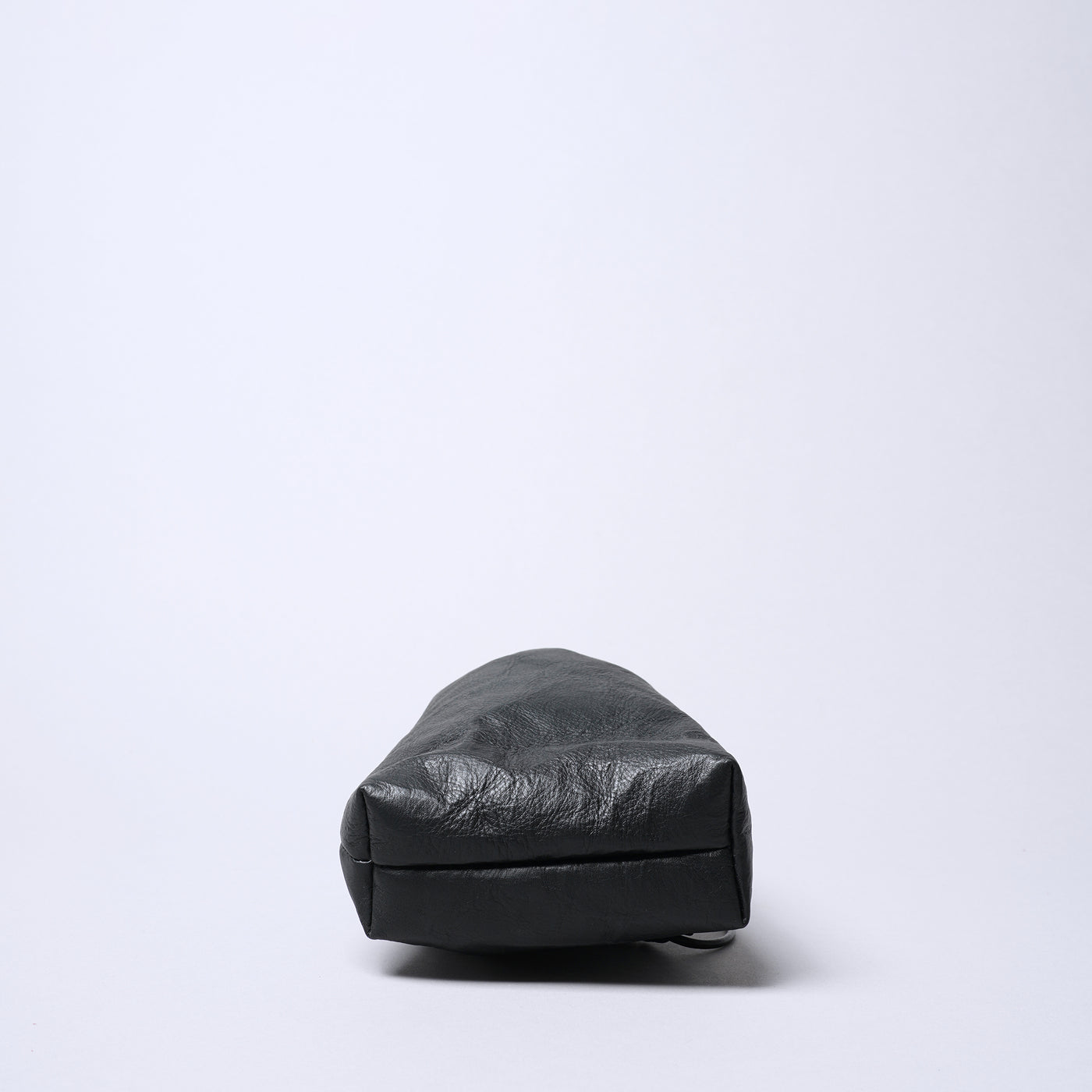 超輕量Dyneema皮革 抽繩束口包M/黑色X駱駝色