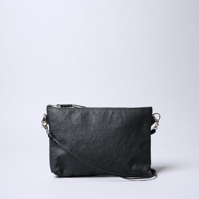 <SENTI FLATTER THE SENSES> Super Lightweight Dyneema Leather 2 Way Sachoche / Black