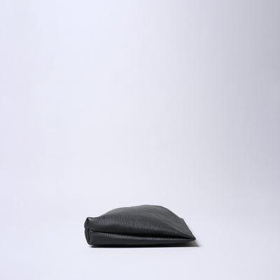 SHRINK LEATHER 單肩包/黑色X象牙白