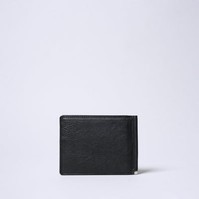 <SENTI FLATTER THE SENSES> Bill Clip & Coin Wallet  / Black