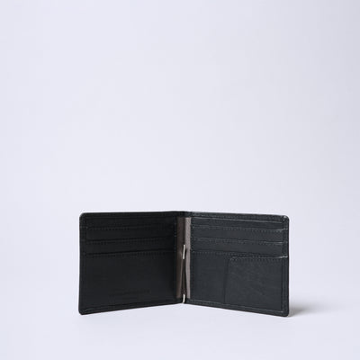 <SENTI FLATTER THE SENSES> Bill Clip & Coin Wallet  / Black