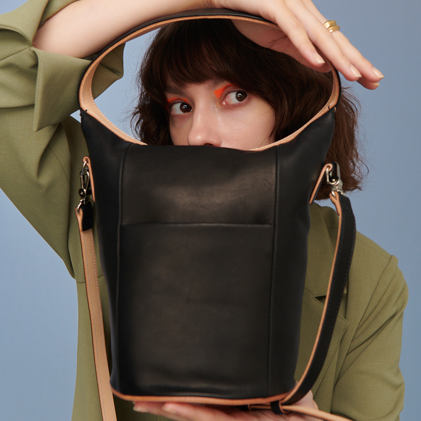 <Estine> Logical Series 2 Way Bucket Bag / Black