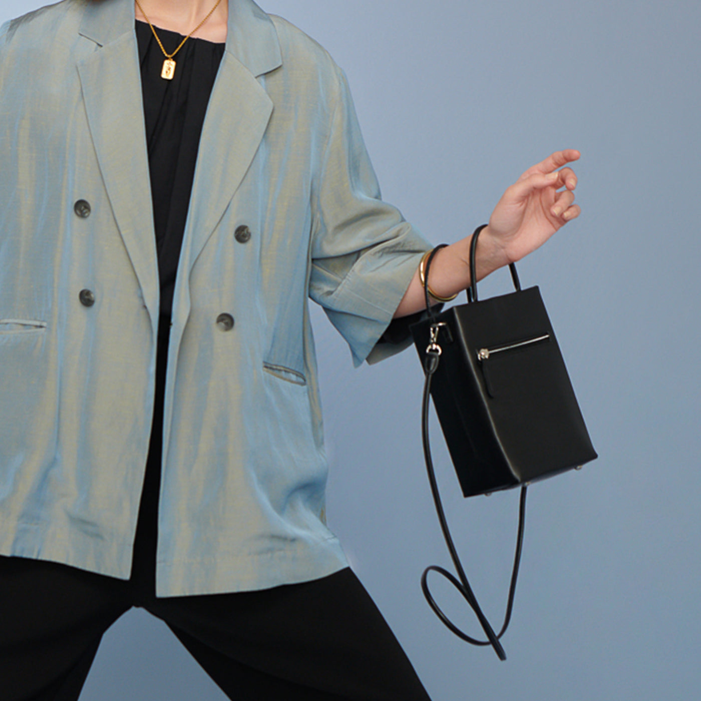 <Estine> Super Series 2 Way Shoulder Bag / Black