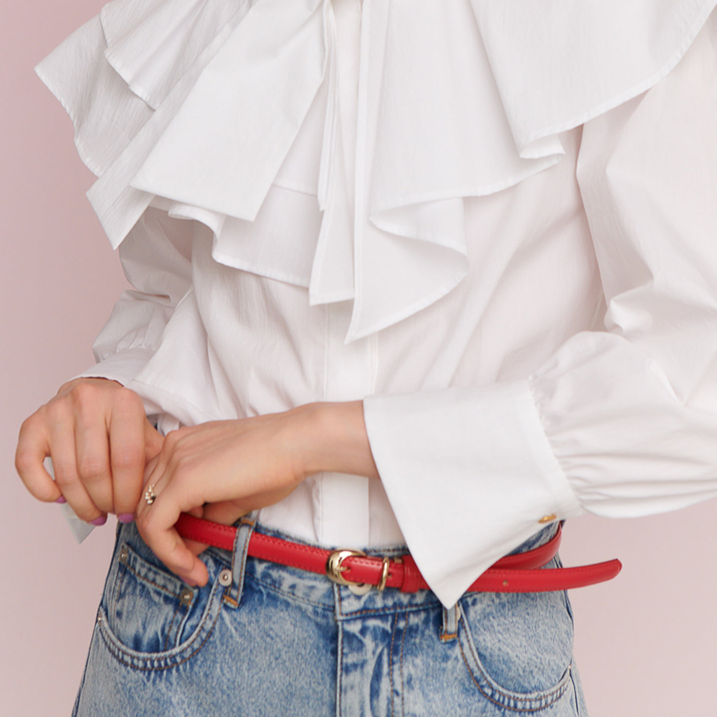 <bell la bell> Women's Skinny Belt / Greige