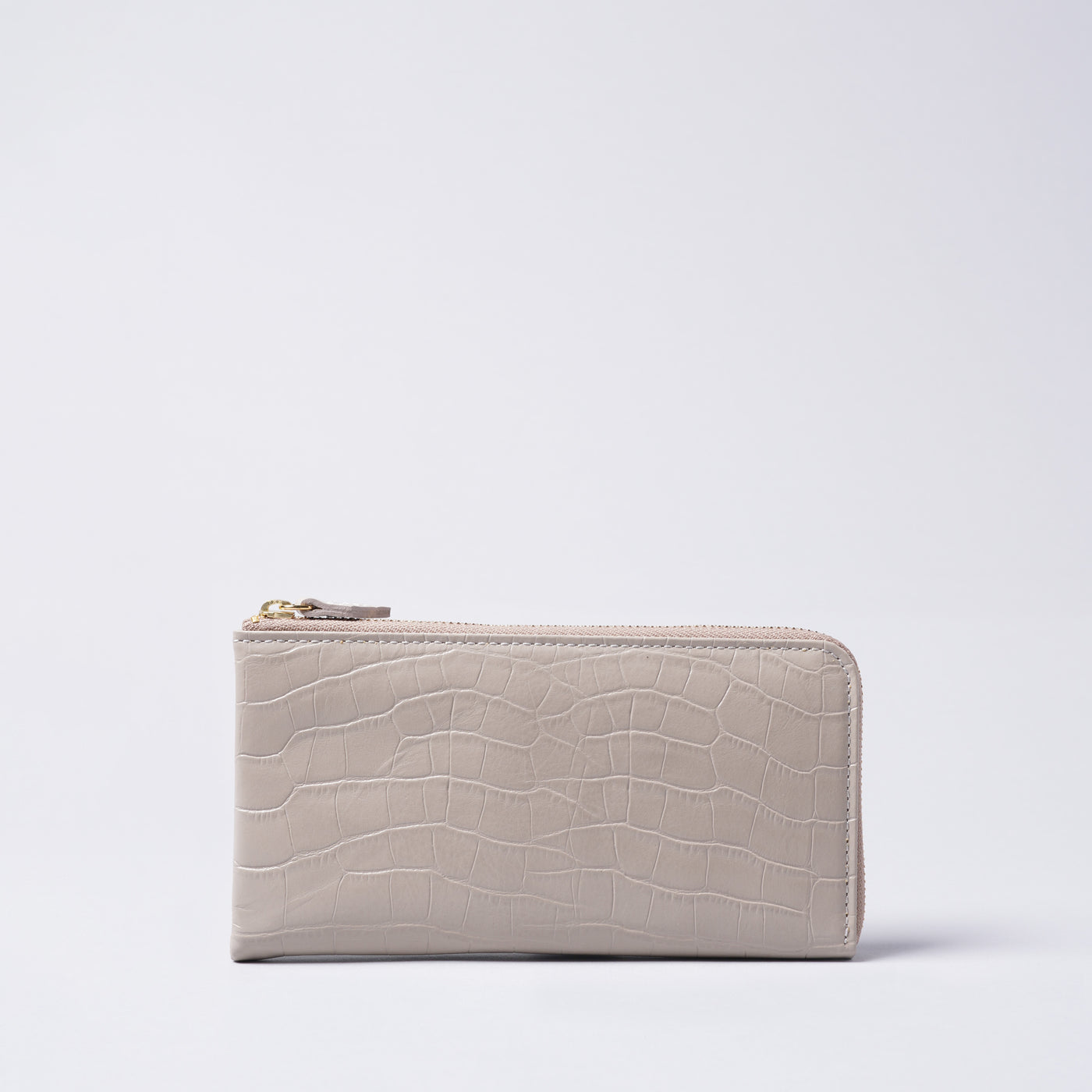 <Nomura Seisakusho> L Zipper Long Wallet (Crocodile Embossed) / Pale Blue