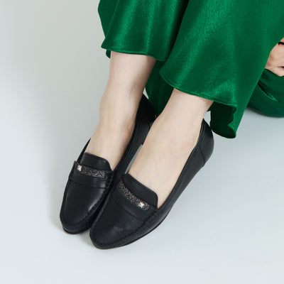 <Madras> Soft conscious loafer / black