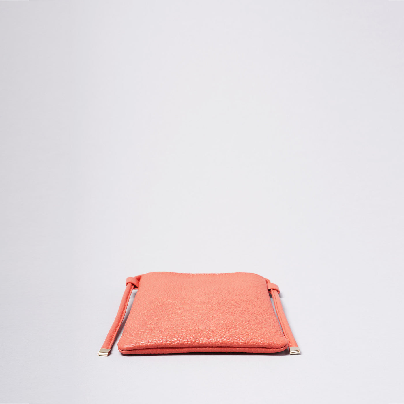 <bell la bell> Italian Leather Cross Body Bag / Coral Orange