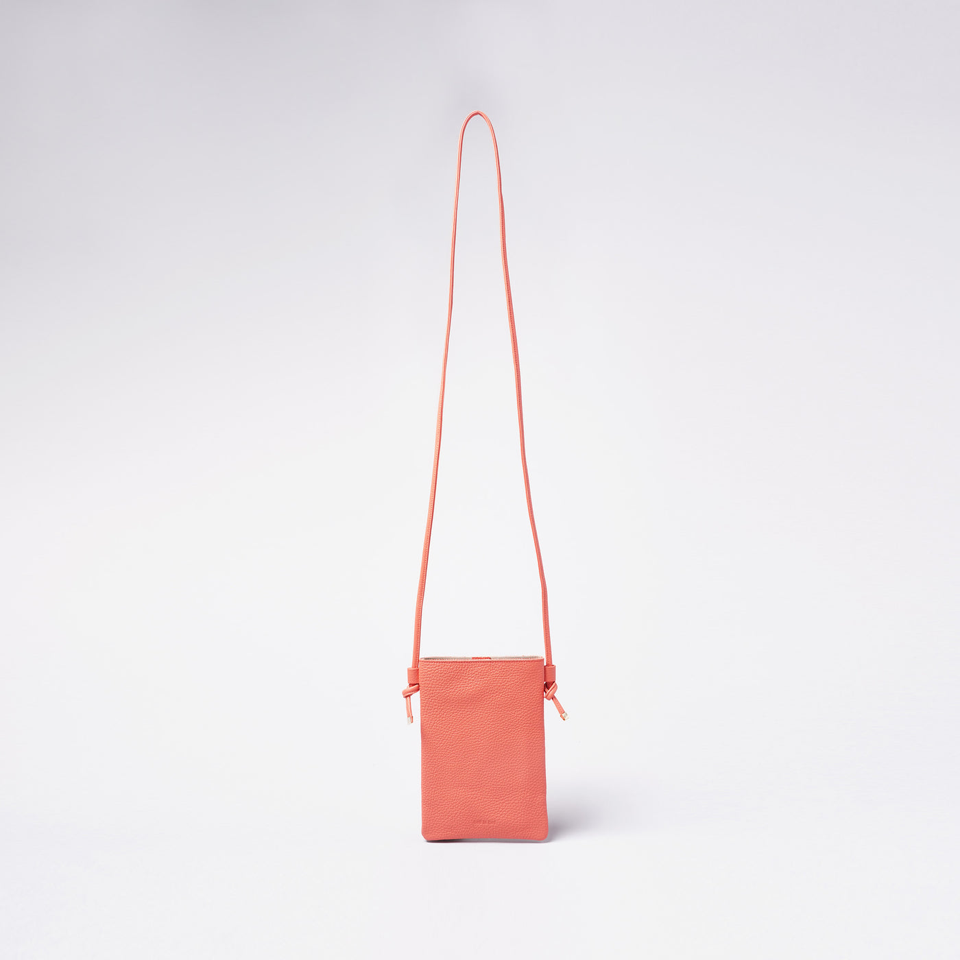 <bell la bell> Italian Leather Cross Body Bag / Coral Orange