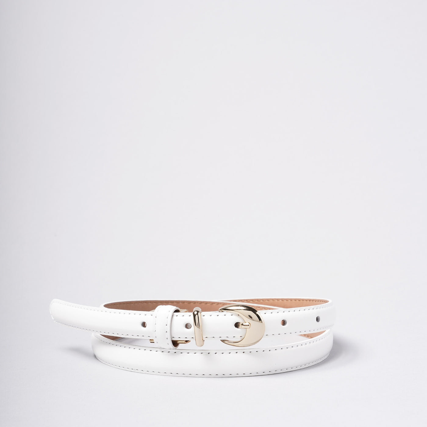 <bell la bell> Women's Skinny Belt / White