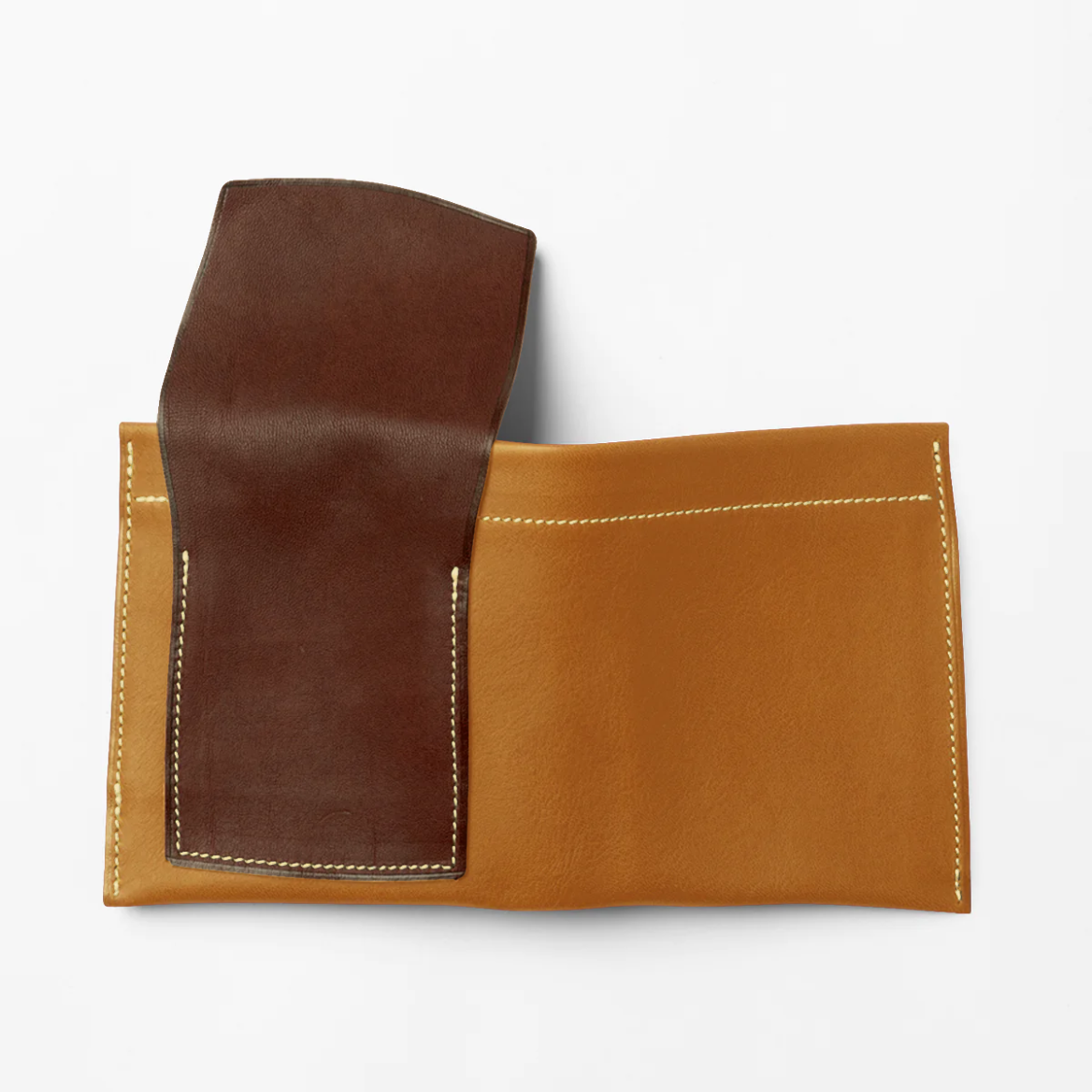 ＜M ripple customized folded wallet, brownish