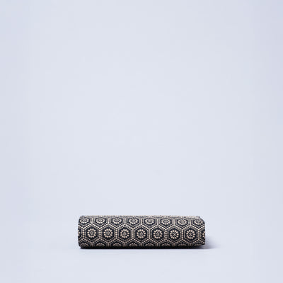 ＜kissora＞古都印傳 口金短夾/龜甲米